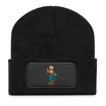 Sacred Heart Iconic Print - Recycled Patch Beanie - black - Front