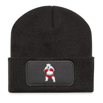 Eisbär Boxer Boxhandschuhe Boxen - Recycelte Patch Beanie - Dunkelgrau - Vorne