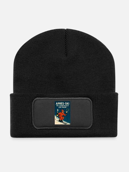 Après-ski magic - Recycled Patch Beanie - black