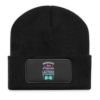 Flatulence, allergie au lait, intolérance au lactose - Beanie recyclé à patch - noir - Devant