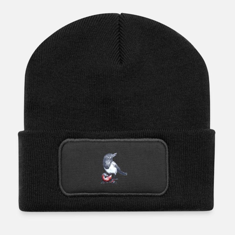 Pie avec ballon de Noël - Beanie recyclé à patch - noir