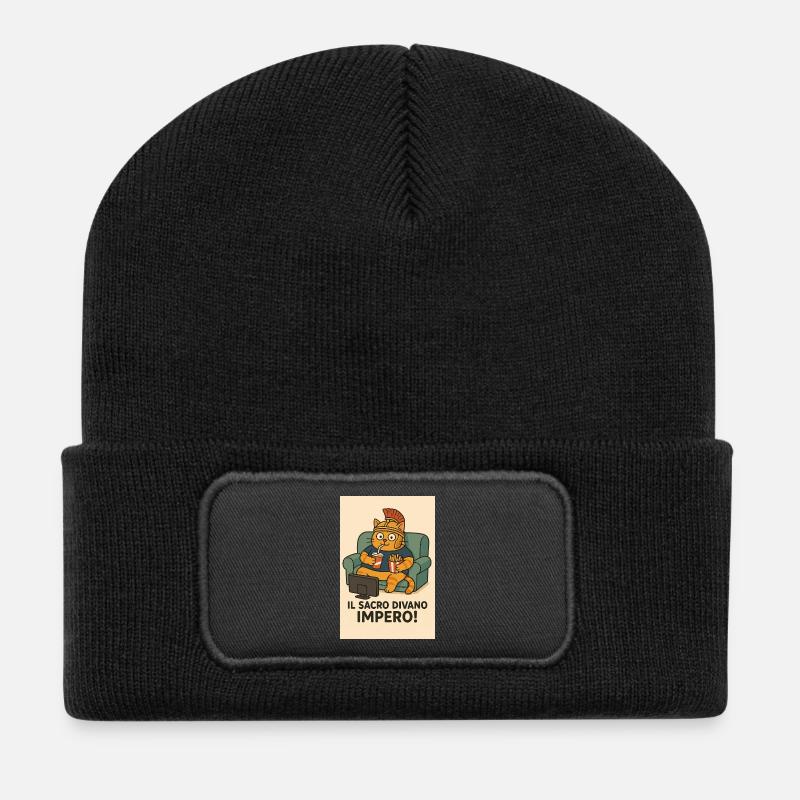 Sacro_divano_Impero - Beanie recyclé à patch - noir