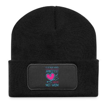 Nurse Gifts Nursing Funny Nurse - Recycled Patch Beanie - black - Front