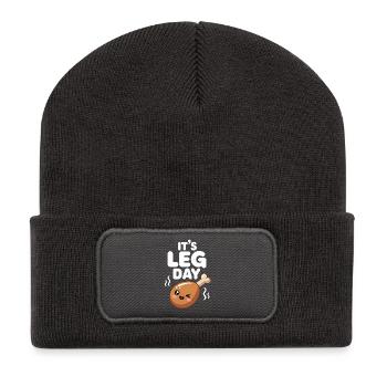 It's Leg Day Gym Cheat Day Bein Training Fitness - Recycled Patch Beanie - dark grey - Front
