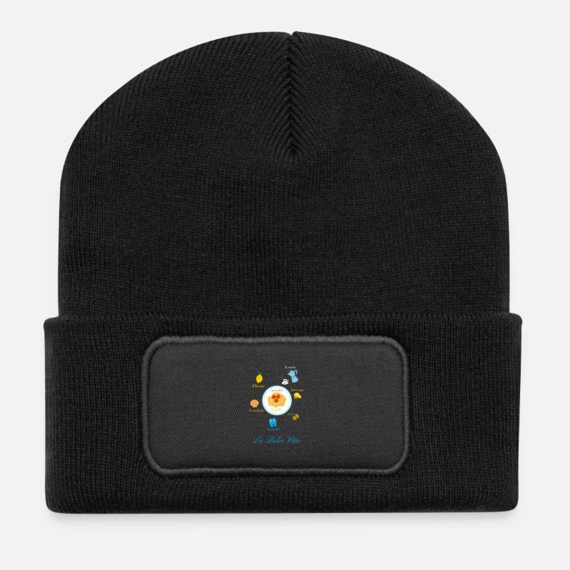 La Dolce Vita - Italienisches Wörterbuch - Recycelte Patch Beanie - Schwarz