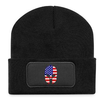 Casque Spartan USA - Beanie recyclé à patch - noir - Devant