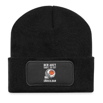 The doctor says it's incurable basketball - Recycled Patch Beanie - black - Front