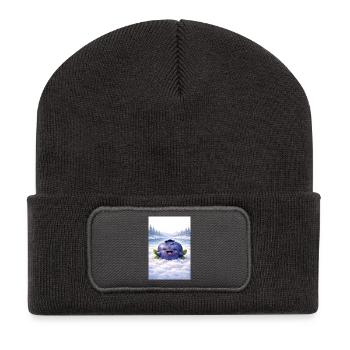 Myrtille - Don du Grand Nord - Beanie recyclé à patch - charbon - Devant