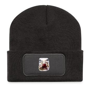 Winter Mors Carafe - Recycled Patch Beanie - dark grey - Front