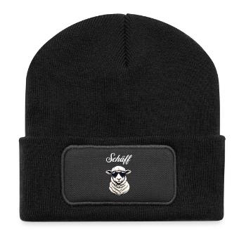 Schäff - Le patron décontracté en style laine - Beanie recyclé à patch - noir - Devant