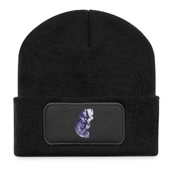 Pipe Smoker Detective in the Shadows - Recycled Patch Beanie - black - Front