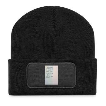 If you doubt yourself – everyone does - Recycled Patch Beanie - black - Front