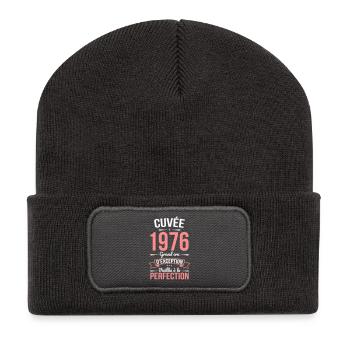 1976 – Perfekt gereift - Recycelte Patch Beanie - Dunkelgrau - Vorne
