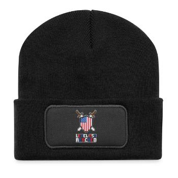 Level 250 Reached USA Gamer - Recycelte Patch Beanie - Schwarz - Vorne