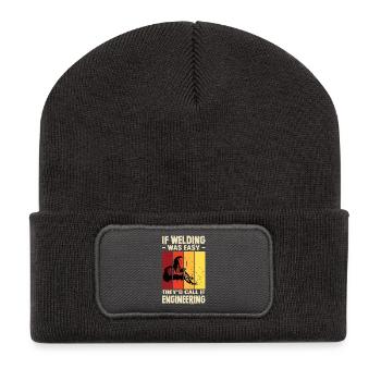 Des cadeaux pour les métallurgistes qui disent le soudeur - Beanie recyclé à patch - charbon - Devant