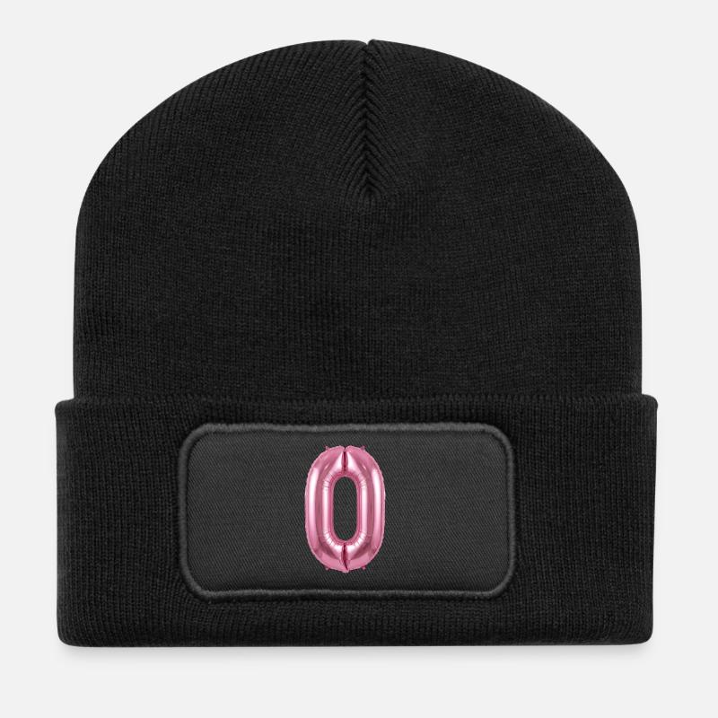 0. Geburtstag Shirt, Geschenk zur Geburt - Recycelte Patch Beanie - Schwarz