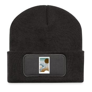 Origami Dove - Recycled Patch Beanie - dark grey - Front