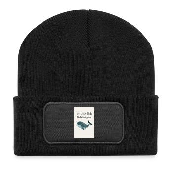 Affiche de baleine amoureuse – Germe de Walsinnig - Beanie recyclé à patch - noir - Devant