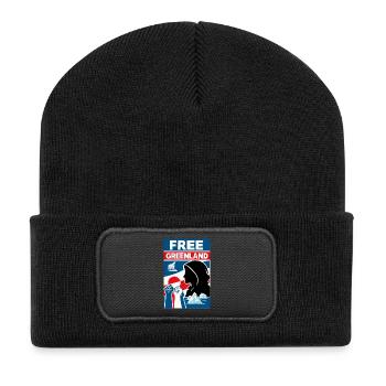 Groenland libre - Beanie recyclé à patch - noir - Devant