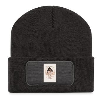 Eternal Love Mother and Child - Recycled Patch Beanie - dark grey - Front