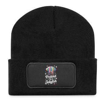 Faites comme si j’étais une méduse Expression de méduse colorée pour - Beanie recyclé à patch - noir - Devant