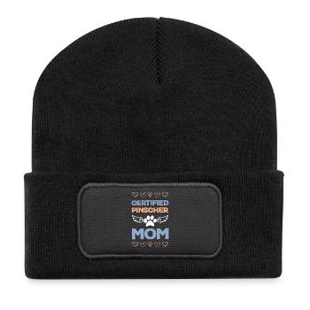 Pinscher Mom Certified - Recycled Patch Beanie - black - Front