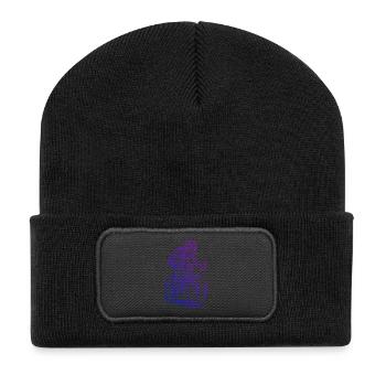 Funny road bike motif - Recycled Patch Beanie - black - Front
