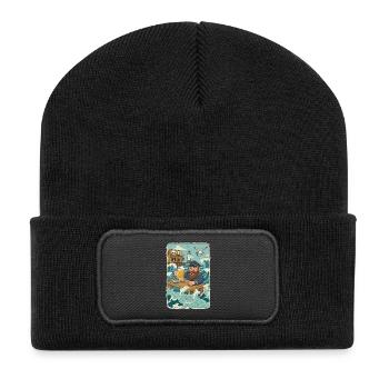 Last North Sea pub - Recycled Patch Beanie - black - Front