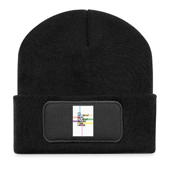 It's Not About Ideas It's About Making Them Happen - Recycled Patch Beanie - black - Front