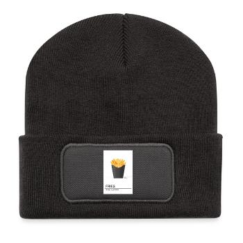 Fries Always A Good Idea - Recycelte Patch Beanie - Dunkelgrau - Vorne