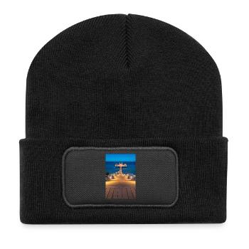 Quai à la plage de la mer Baltique - Beanie recyclé à patch - noir - Devant
