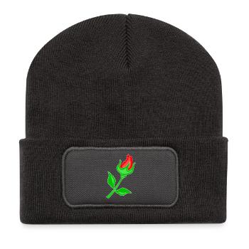 Rose Red - Recycled Patch Beanie - dark grey - Front