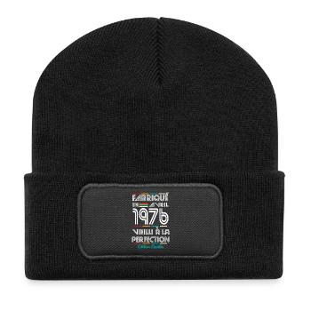 50 Years Anniversary - Made in April 1976 - Recycled Patch Beanie - black - Front
