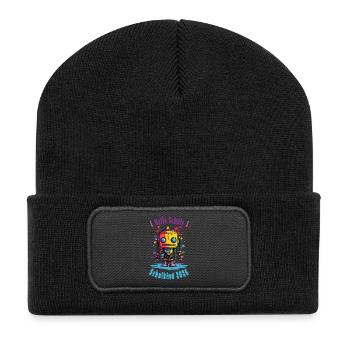 Inscription scolaire robot écolier 2026 - Beanie recyclé à patch - noir - Devant
