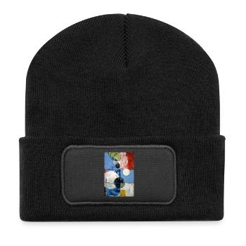 herbi793_abstract - Beanie recyclé à patch - noir - Devant