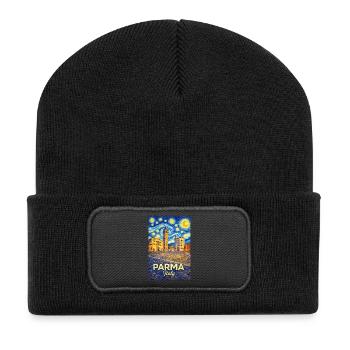 Parma, Italien. - Recycelte Patch Beanie - Schwarz - Vorne