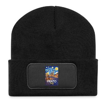Prato, Italien. - Recycelte Patch Beanie - Schwarz - Vorne