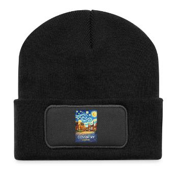 Coventry, England - Recycelte Patch Beanie - Schwarz - Vorne