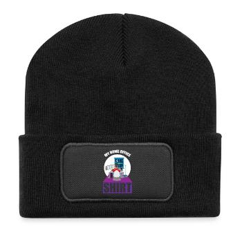 Night Shift Coder Programmer Desk Graphic - Recycelte Patch Beanie - Schwarz - Vorne