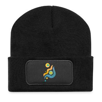Yoga design_44 - Recycled Patch Beanie - black - Front