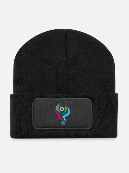 yoga-design_39 - Recycelte Patch Beanie - Schwarz