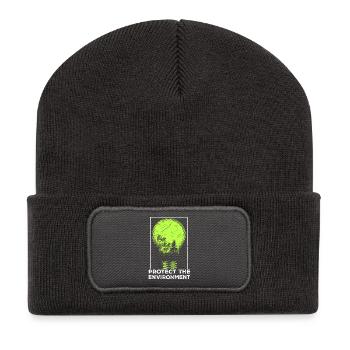protect nature - Recycled Patch Beanie - dark grey - Front