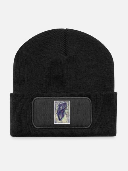 Saturnalia - Beanie recyclé à patch - noir