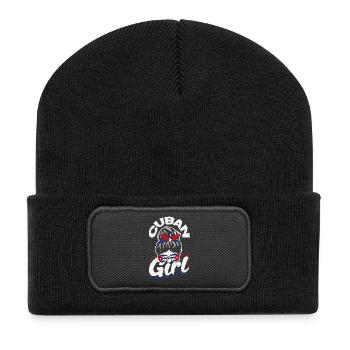 Cuba Pride & Home - Design du drapeau de Cuba - Beanie recyclé à patch - noir - Devant