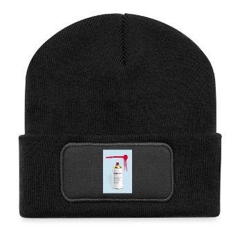 Street Art Definition Spray Can Design - Recycled Patch Beanie - black - Front