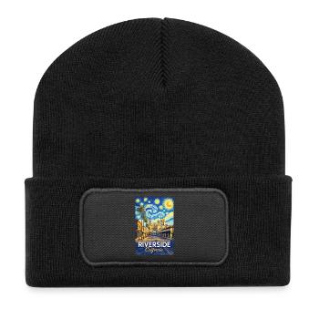 Riverside, California - Recycled Patch Beanie - black - Front