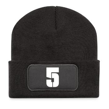 5 - Recycled Patch Beanie - dark grey - Front