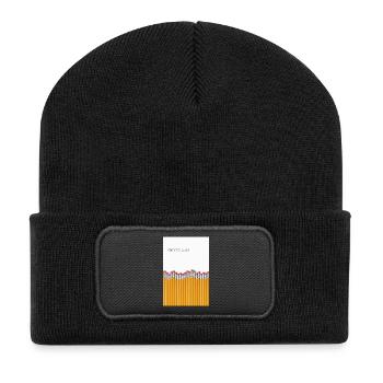 One Is Enough Statement Design - Recycelte Patch Beanie - Schwarz - Vorne