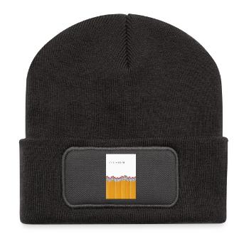 One in a Million Unique Statement Design - Recycelte Patch Beanie - Dunkelgrau - Vorne