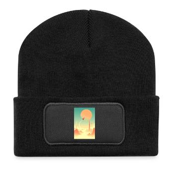 Premiers voyages au-delà des horizons lointains - Beanie recyclé à patch - noir - Devant